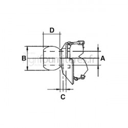 Rotule inférieure à cone de guidage cat.3/2 - 28.7 x 64 sphère bras relevage Bepco 68/8119-223