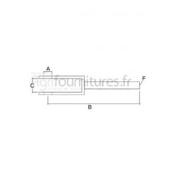 Fourreau vendu sans ecrou de fourche tirant de relevage Bepco 25/762-20 pour tracteur