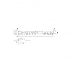 Fourche tirant de relevage Bepco 30/759-2 pour tracteur