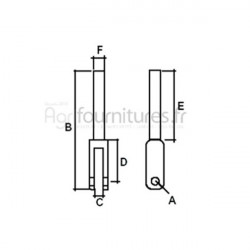 Fourche tirant de relevage Bepco 24/759-10 pour tracteur
