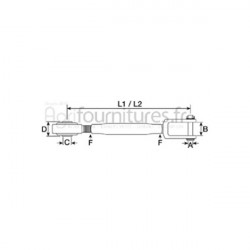 Stabilisateur rigide Bepco 30/740-44 pour tracteur