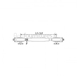 Stabilisateur rigide mécanique Ø 28.5 - l  685/830 mm Bepco 28/740-35 pour tracteur