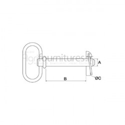 Broche à poignée Ø32 - l187 Bepco 68/8141-320