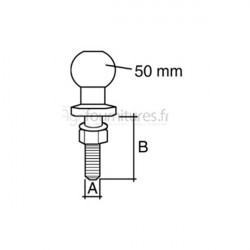Boule attelage Ø19xØ50 Bepco 68/8139-011