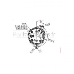 Alternateur 14v - 95a Bepco 62/920-71 pour tracteur