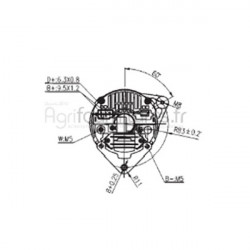 Alternateur 14v - 65a Bepco 62/920-10 pour tracteur