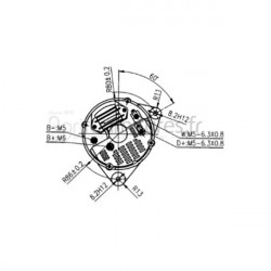 Alternateur 14v - 65a Bepco 62/920-64 pour tracteur