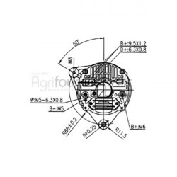 Alternateur 14v - 70a Bepco 62/920-101 pour tracteur