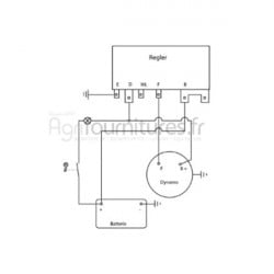 Régulateur 22a dynamo Bepco 62/919-8 pour tracteur