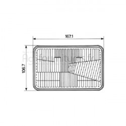 Optique phare avant Bepco 26/189-35 pour tracteur