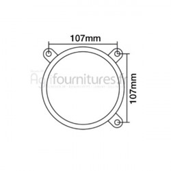 Optique phare avant gauche - conduite à gauche glace plate Bepco 30/181-1 pour tracteur