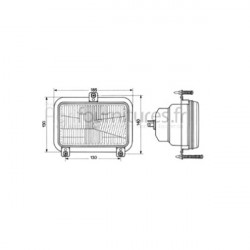 Optique phare avant ''cobo'' gauche et droit Bepco 23/181-31 pour tracteur