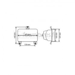 Optique phare avant conduite à droite gauche/ droite Bepco 30/181-8 pour tracteur