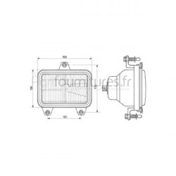 Optique phare avant ''cobo'' gauche et droit Bepco 23/181-29 pour tracteur