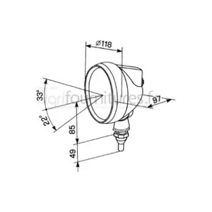 Phare de travail halogène Bepco 29/S8029/2T pour tracteur