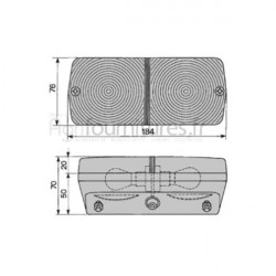 Feu avant position gauche Bepco 30/1918-56 pour tracteur