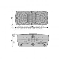 Feu arrière droit Bepco 30/1912-119 pour tracteur