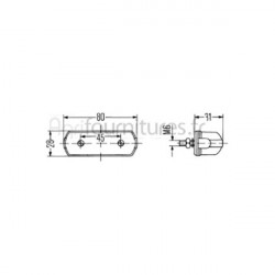 Eclaire plaque 80x28x31 Bepco 25/1920-2 pour tracteur