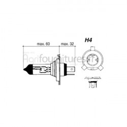 Ampoule 12V - h4 Bepco 63/1955-472