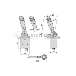 Commutateur multifonction (klaxon-éclairage) Bepco 23/958-15 pour tracteur