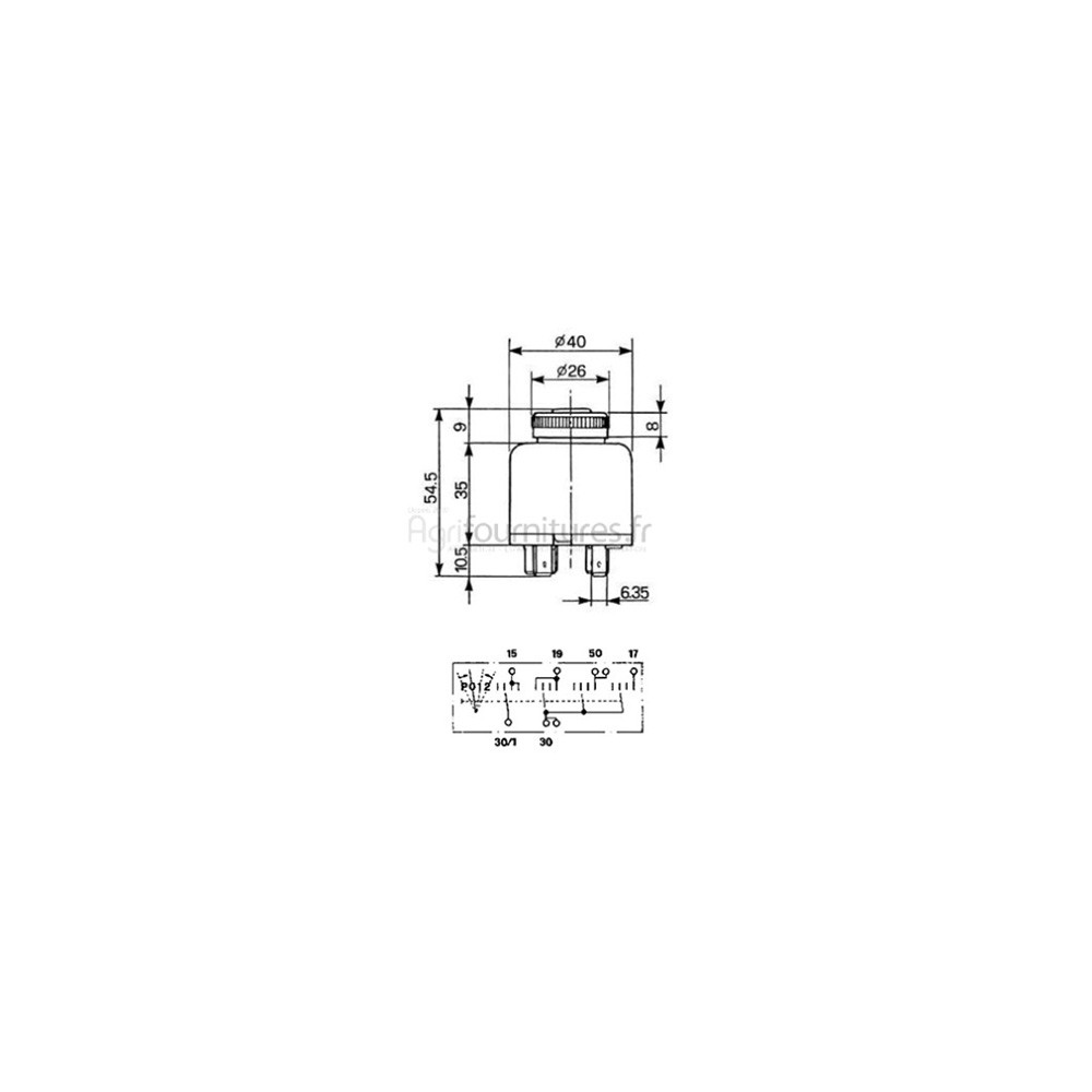 Relais 5 broches 12V 30a D7NN14N089A, 82DB11390AA, 7700709633