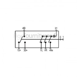 Interrupteur 4 feux clignotant Bepco 30/957-1 pour tracteur