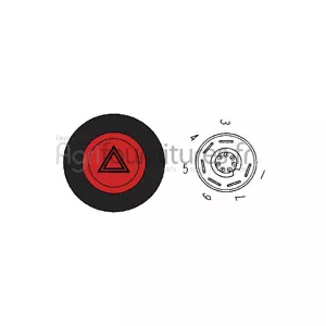 Bouton poussoir feux de détresse Bepco 63/1884-11 pour tracteur
