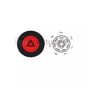 Bouton poussoir feux de detresse Bepco 63/1884-38