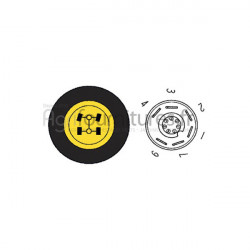 Bouton poussoir enclenchement 4x4 Bepco 63/1884-10 pour tracteur