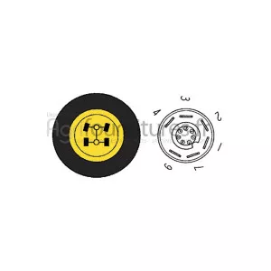 Bouton poussoir enclenchement 4x4 Bepco 63/1884-10 pour tracteur