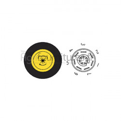 Bouton poussoir prise de force Bepco 63/1884-13 pour tracteur