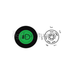 Bouton poussoir phares de travail Bepco 63/1884-33 pour tracteur