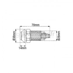 Bouton poussoir stop Bepco 63/1884-12 pour tracteur