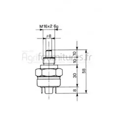 Contacteur m16x2 de sécurité Bepco 29/S7659/0140 pour tracteur