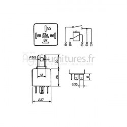 Relais 12V/40a Bepco 63/965-11