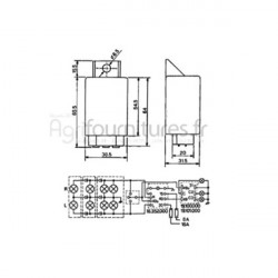 Centrale clignotante Bepco 63/961-2 pour tracteur