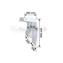 Garde-boue + boite outils droit Bepco 30/844-14 pour tracteur