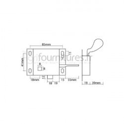 Serrure gauche de porte Bepco 70/4170-32 pour tracteur
