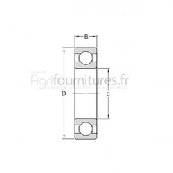 Roulement rigide à billes 6207 Bepco 88/6207 pour tracteur