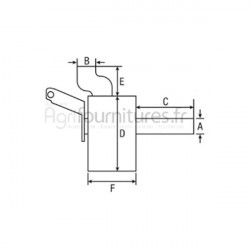 Silencieux d'échappement Ø int. 59 - l. 385 mm Bepco 24/165-159 pour tracteur