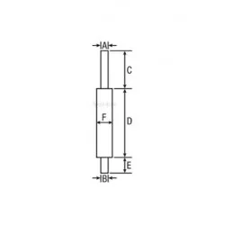 Silencieux d'échappement Ø int. 80 - l. 1331 mm Bepco 25/165-37 pour tracteur