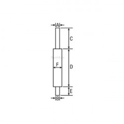 Silencieux d'échappement Ø int. 52 - l. 855 mm Bepco 23/165-71 pour tracteur
