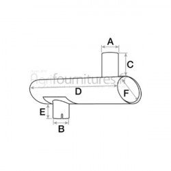 Silencieux d'échappement Ø int. 80 - l. 510 mm Bepco 25/165-103 pour tracteur