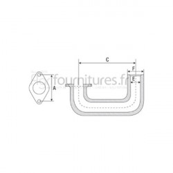 Coude d'échappement Ø 50.7 mm Bepco 30/164-2 pour tracteur