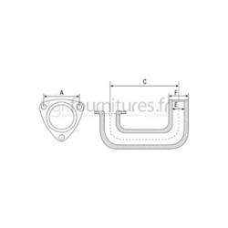 Coude d'échappement Ø 50.4 mm Bepco 30/164-4 pour tracteur