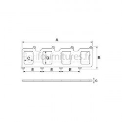 Joint de collecteur d'échappement 37 x 50 mm Bepco 24/66-15 pour tracteur
