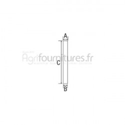Tube d'extension Ø 61 x 61 - l. 715 mm échappement Bepco 23/FA4997486 pour tracteur