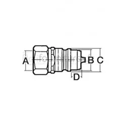 Coupleur iso a (partie male) 44228 bsp - coupleur Ø 23,7mm (1/2) Bepco 69/9475-5