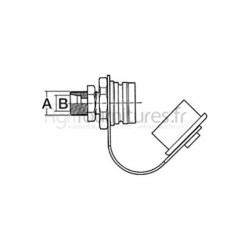 Valve pour système de freinage (partie mâle) tube 13 / m20x1,5 - coupleur Ø 44mm Bepco 69/905-5