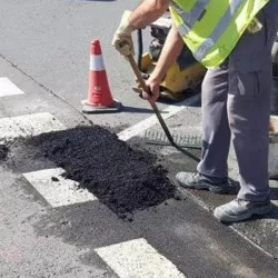Enrobé - Goudron - Bitume à froid Premium longue durée Rapid Asphalt, Prêt à l'emploi sac 15 kg